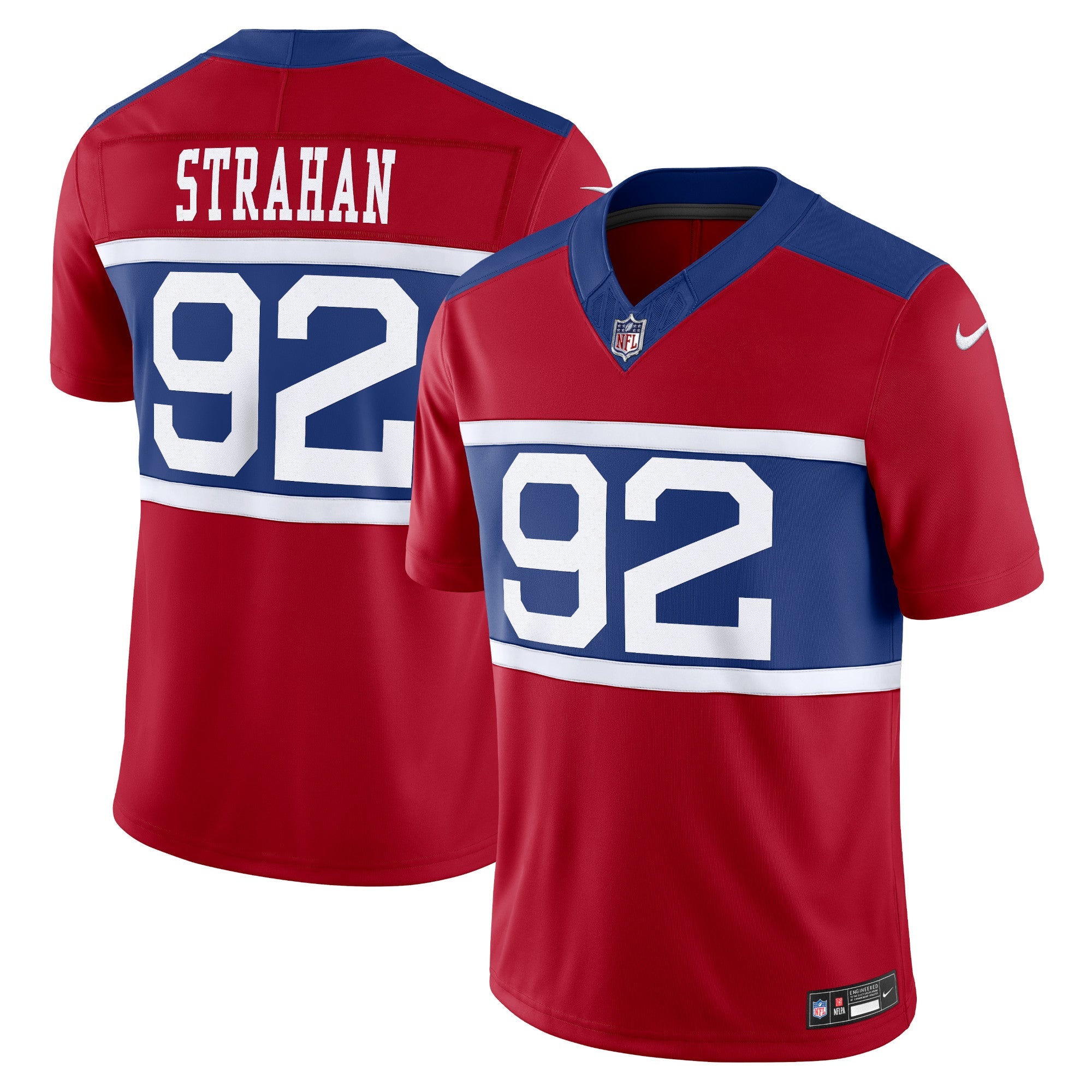 New York Giants Michael Strahan Century Red Alternate Vapor F.U.S.E. Retired Player Limited Jersey