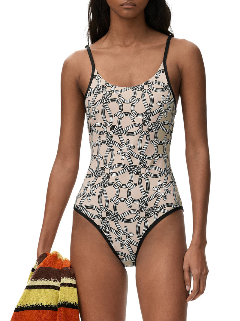 Loewe X Paula`S Ibiza Women Technical Jersey Swimsuit With All-Over Anagram Print