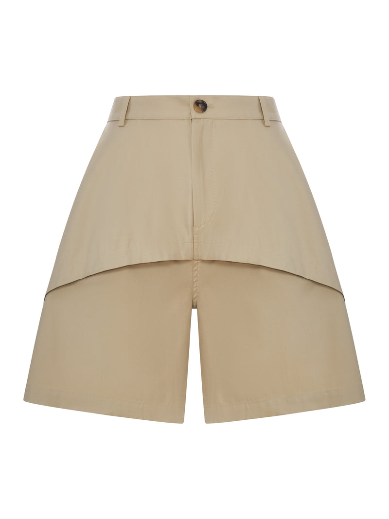 Loewe X Paula`S Ibiza Women Lightweight Cotton Shorts With Asymmetric Panel Construction