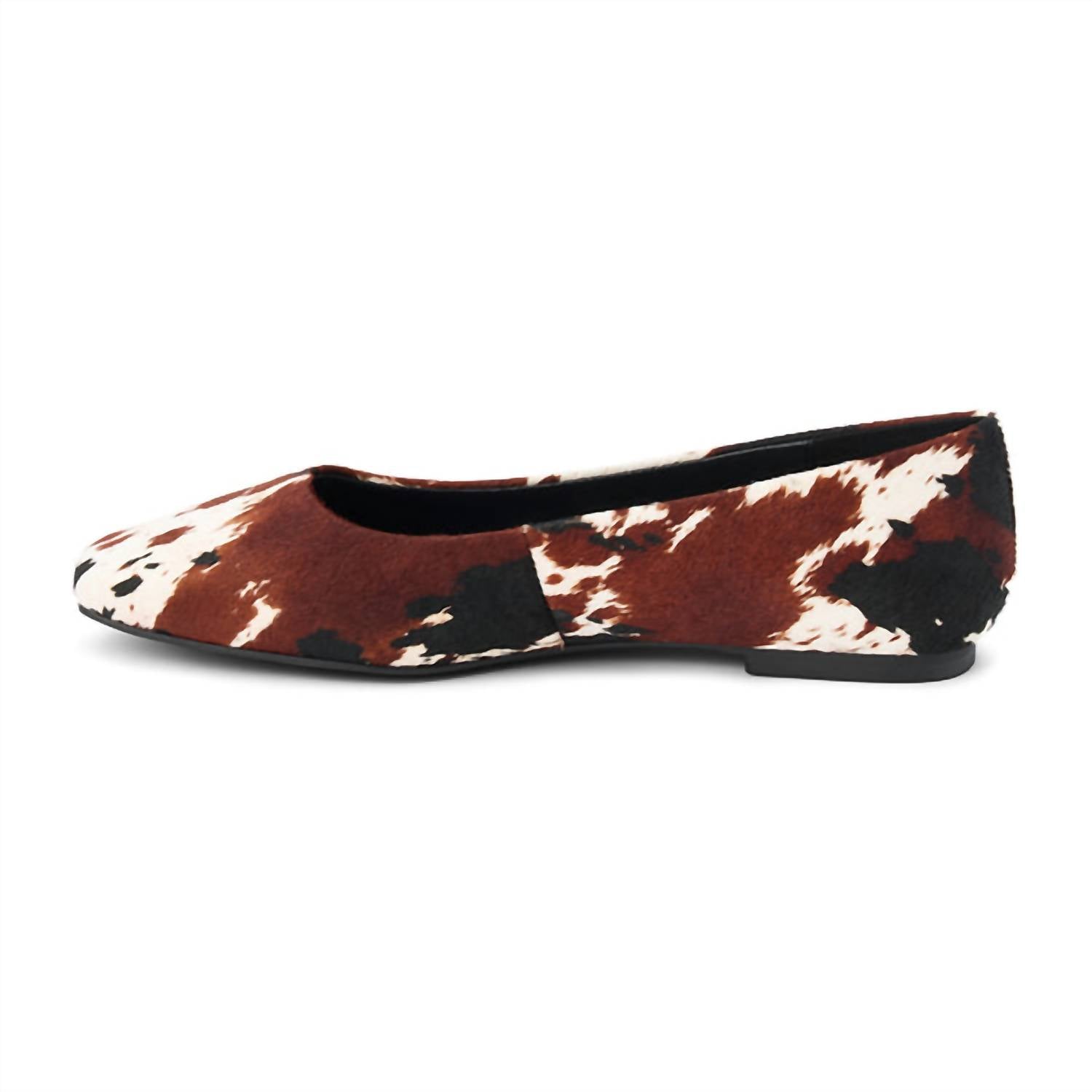 Women's Phillip Ballet Flat In Brown Calf Hair