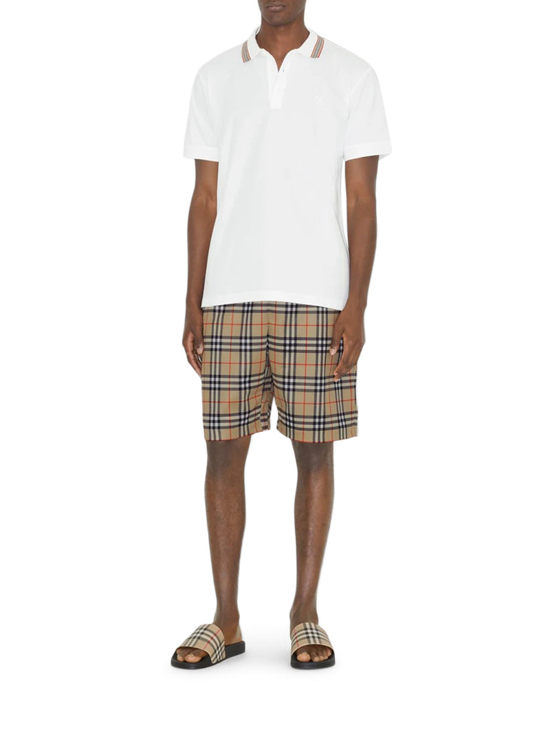 Burberry Men Slippers With Check Print Band