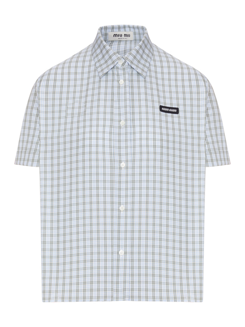 Miu Miu Women Check Poplin Shirt