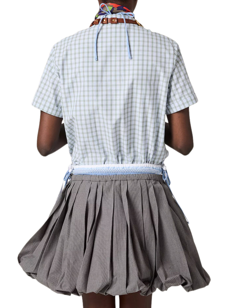 Miu Miu Women Check Poplin Shirt