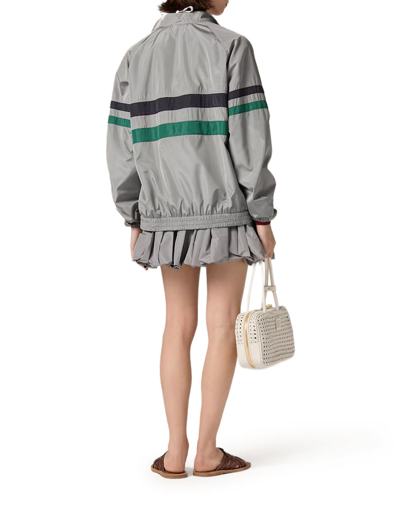 Miu Miu Women Tec Canvas Mini Skirt