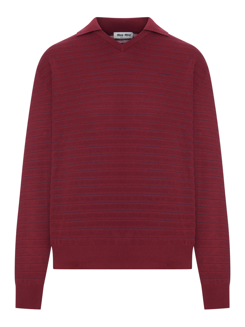 Miu Miu Women V-Neck Cotton Sweater