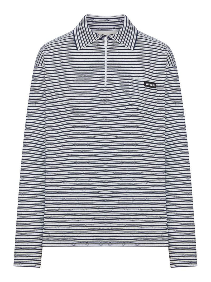 Miu Miu Women Cotton, Cashmere And Silk Polo Shirt
