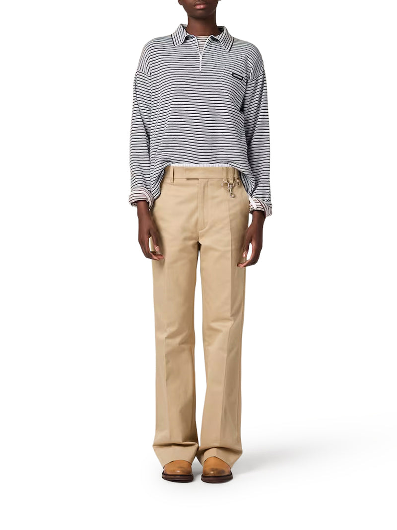 Miu Miu Women Cotton, Cashmere And Silk Polo Shirt