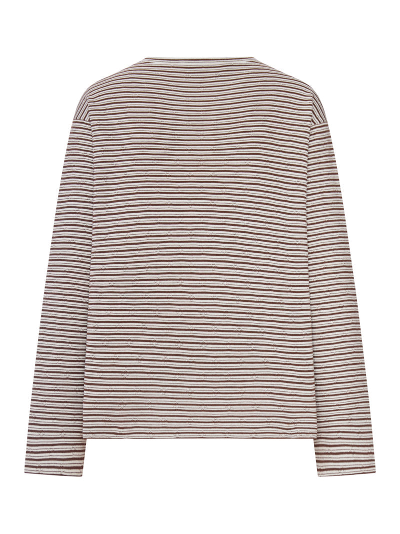 Miu Miu Women Striped Cotton And Cashmere Blend T-Shirt
