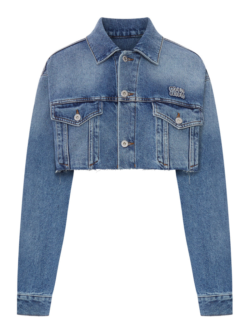 Miu Miu Women Washed Denim Blouson