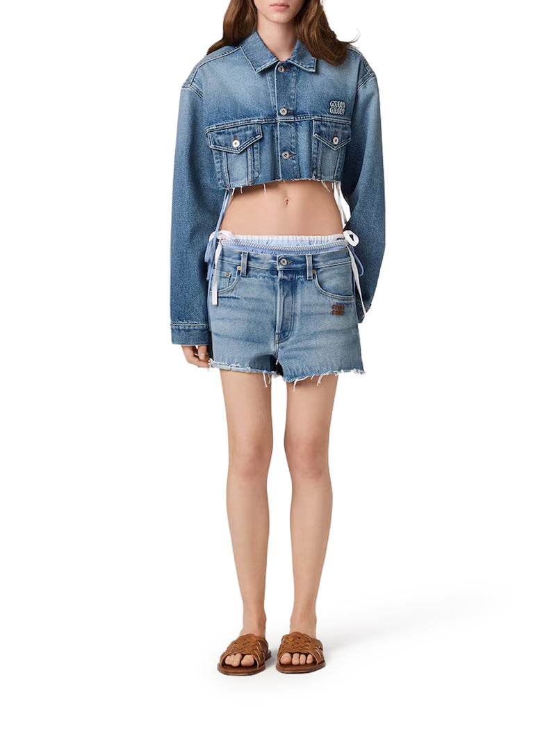 Miu Miu Women Washed Denim Blouson