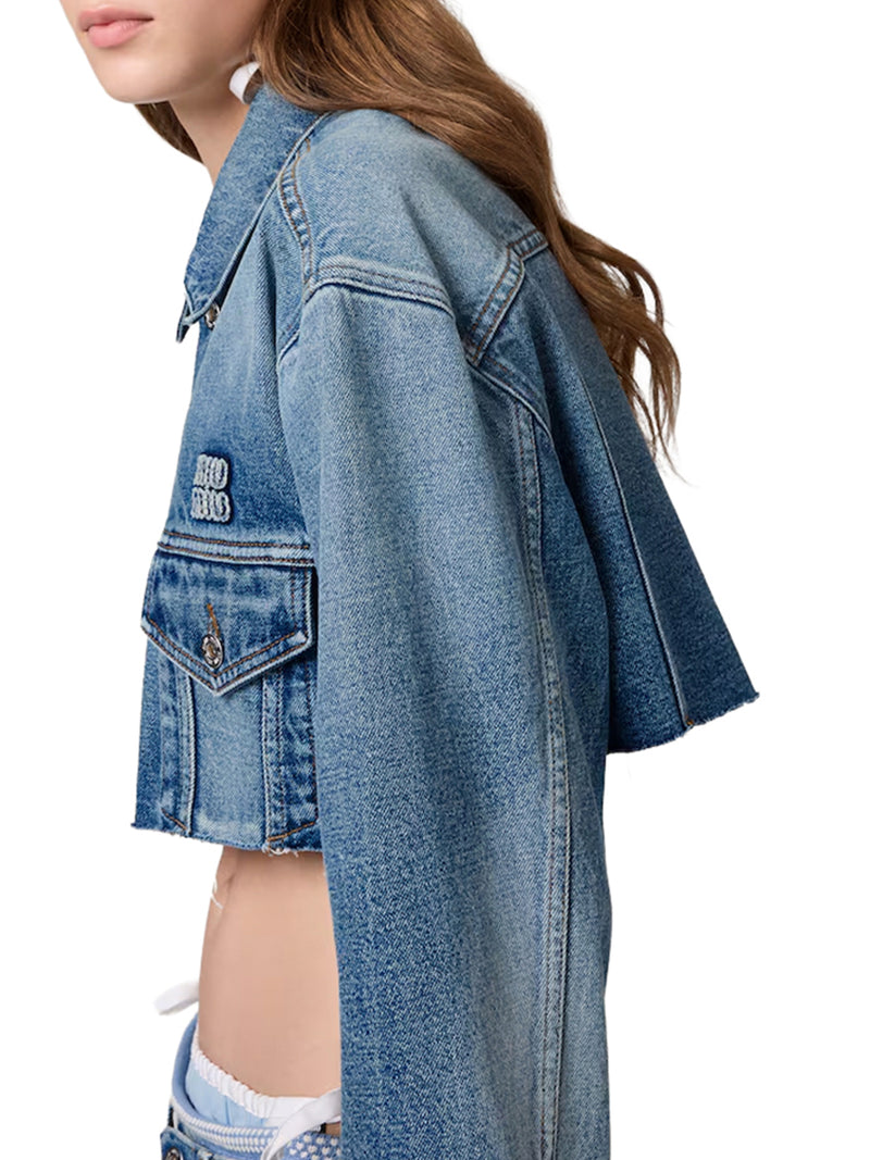 Miu Miu Women Washed Denim Blouson