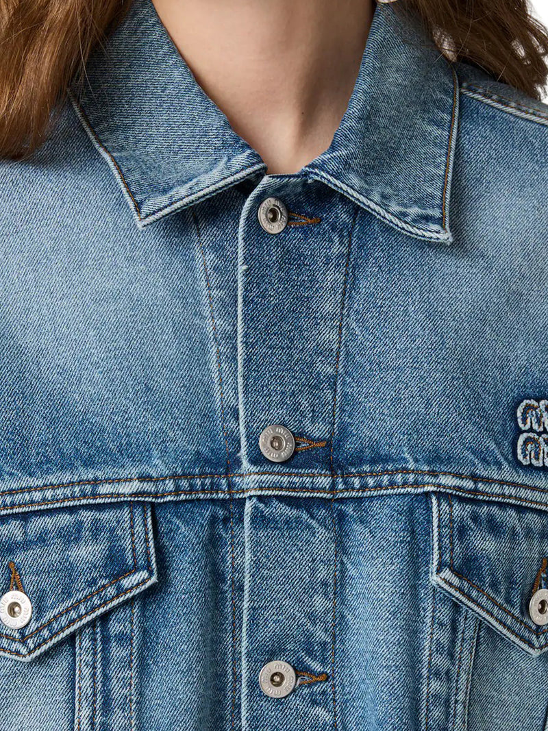 Miu Miu Women Washed Denim Blouson