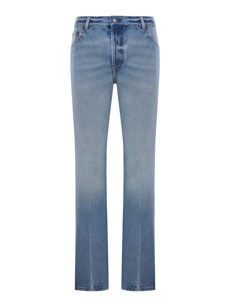 Miu Miu Women Five-Pocket Washed Denim Trousers
