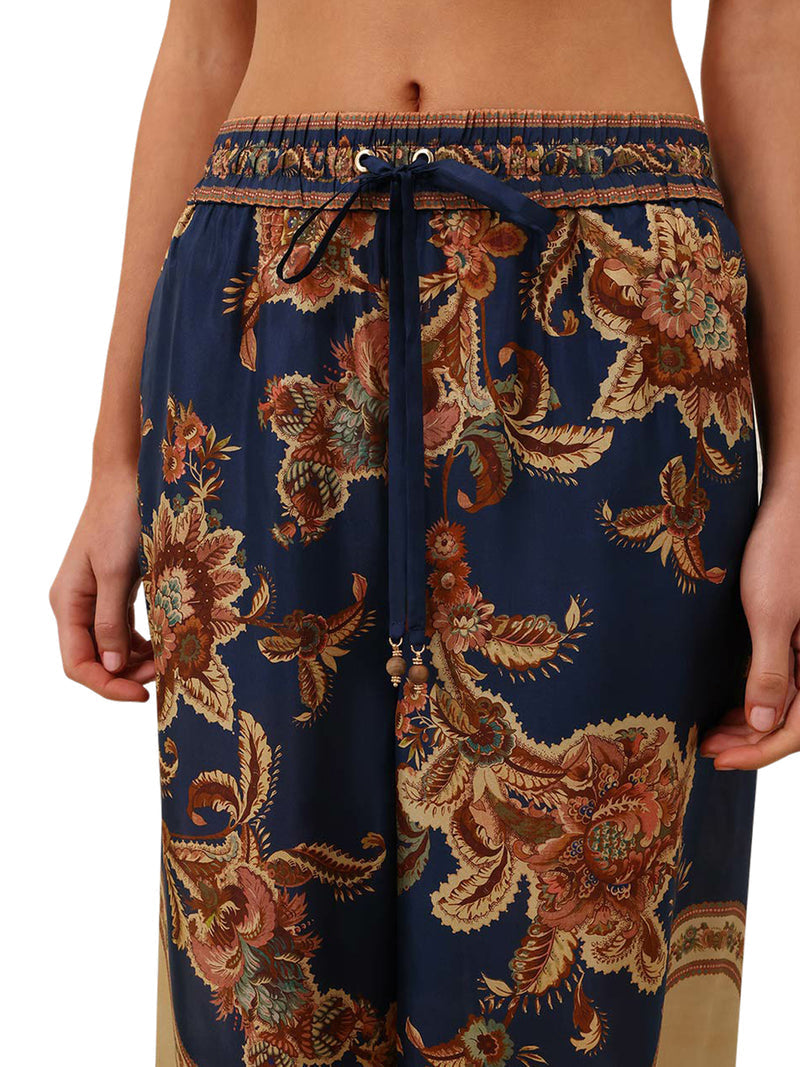 Zimmermann Women Aster Wide Leg Printed Silk Trousers