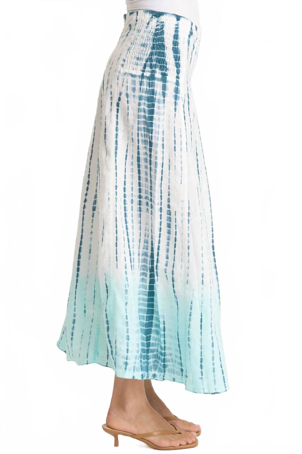 Blake Linen Smocked Skirt-Dress In Elixir Wash Colossus