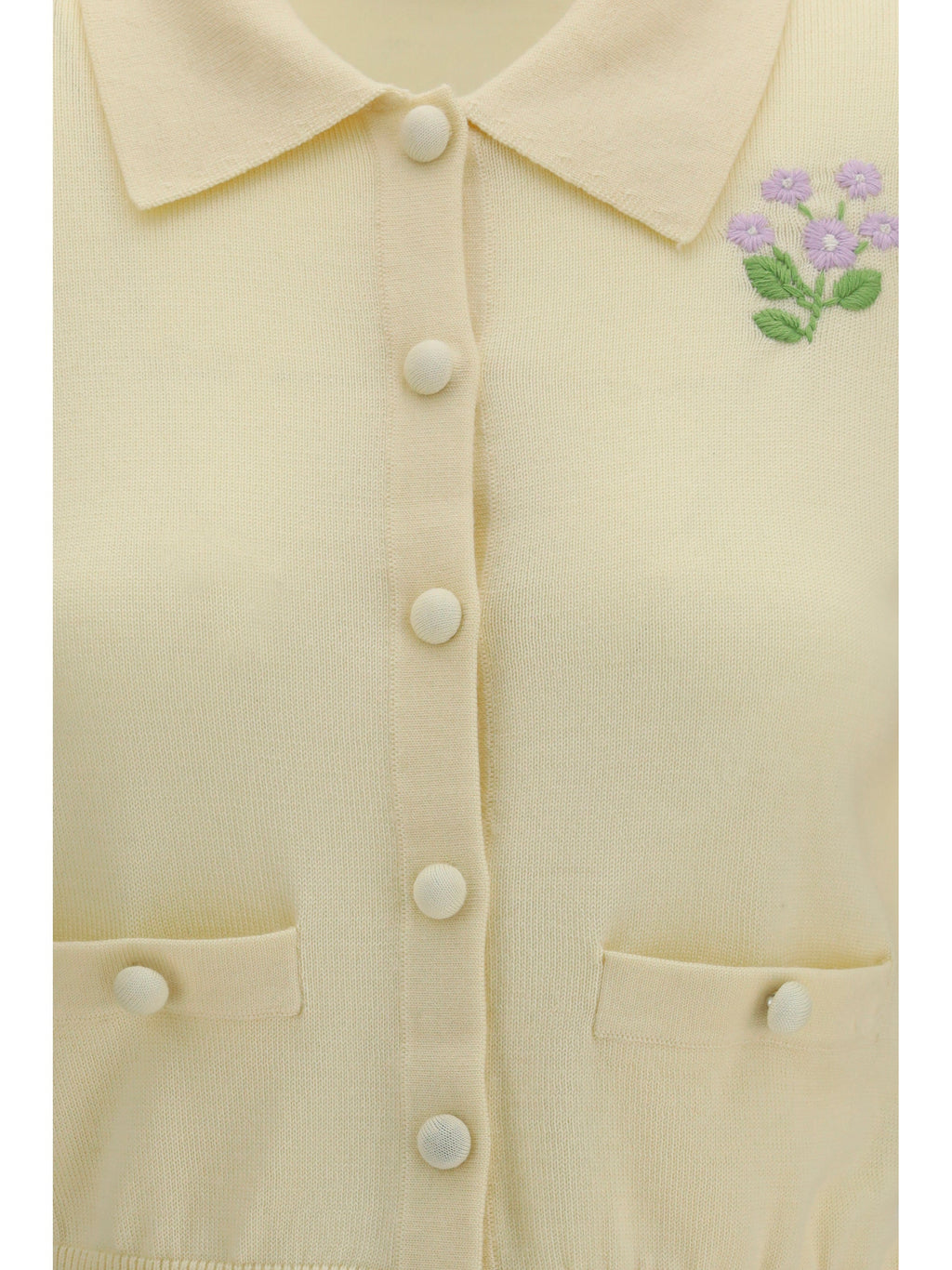 Self-Portrait Women Floral Embroidered Knit Cardigan