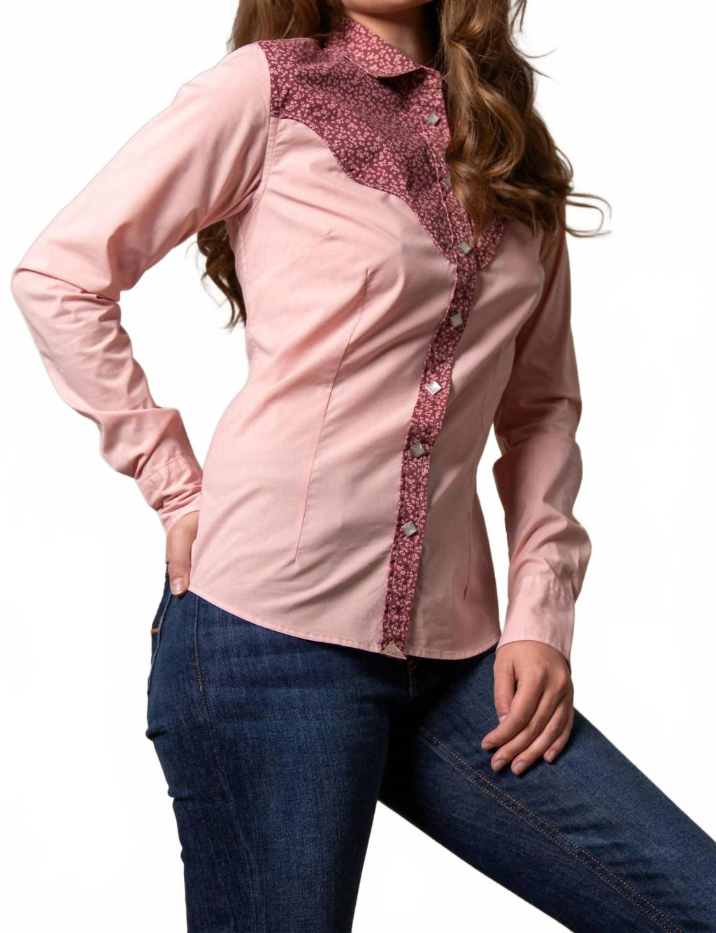 Birdie Pearl Snap Shirt In Pink