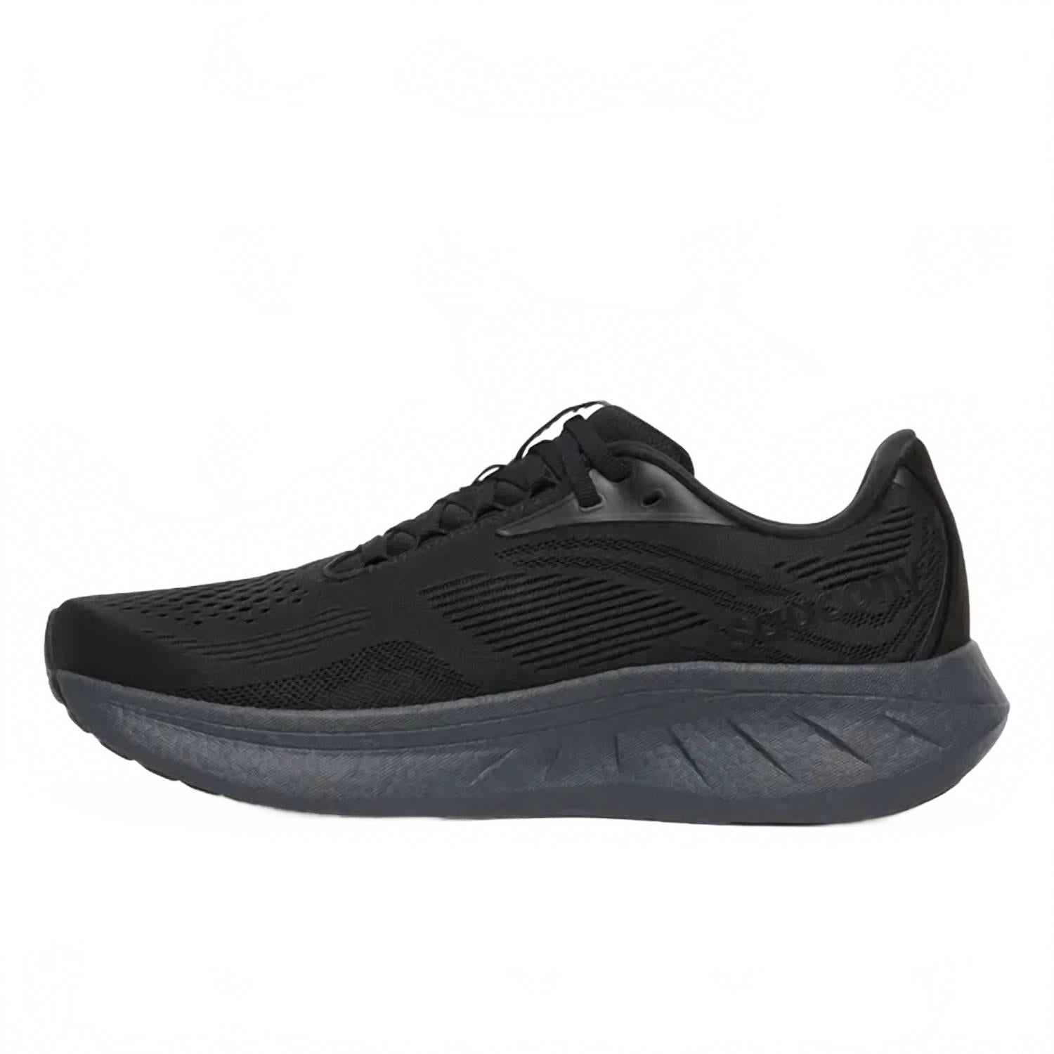 Men's Ride 18 Running Shoes In Black Shadow