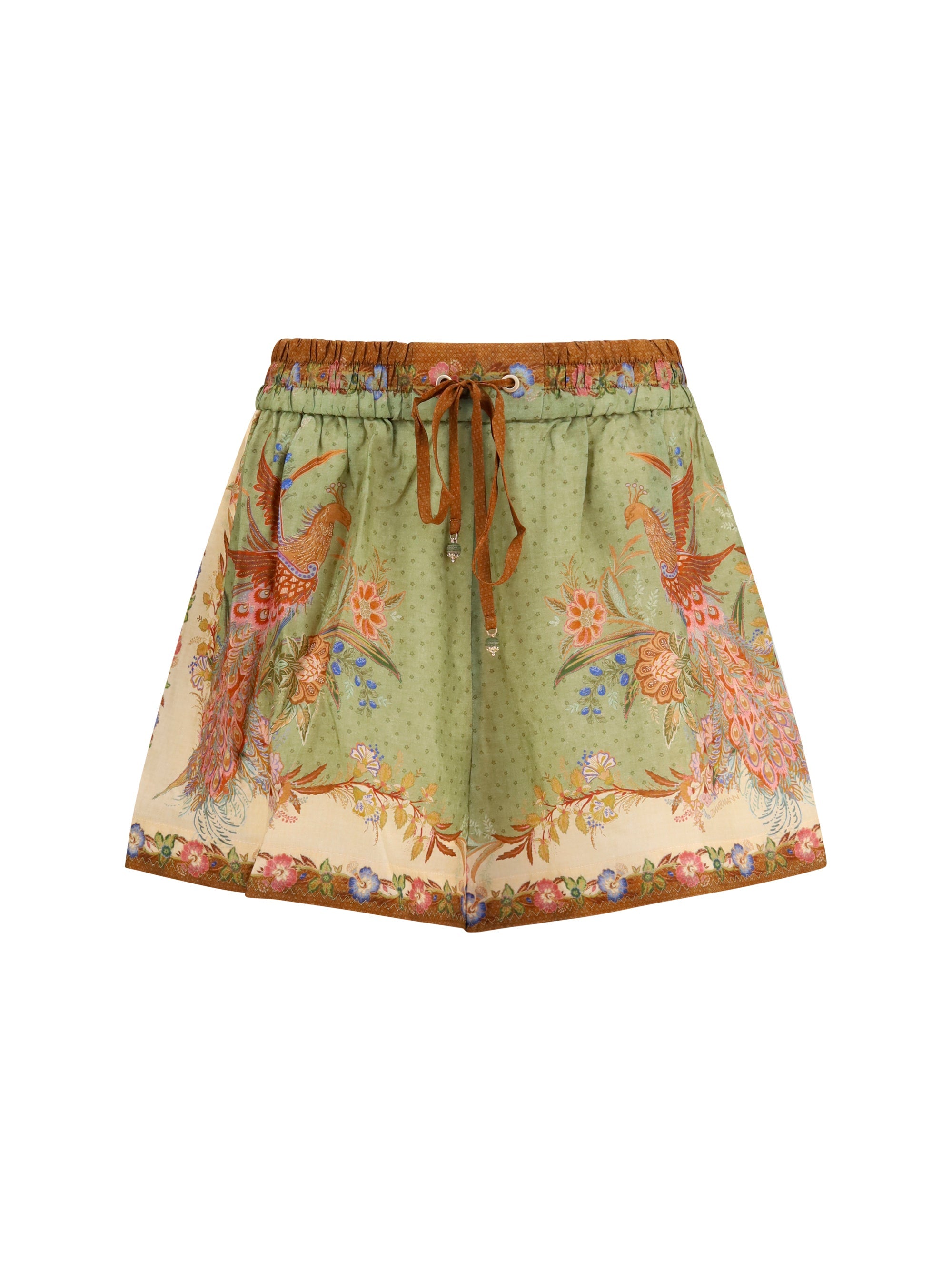 Zimmermann Women Indra Relaxed Silk Drawstring Shorts