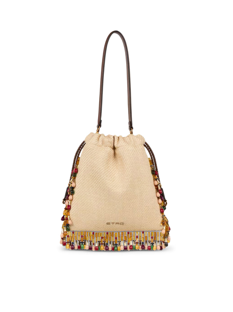 Etro Women Etro X Tabby Booth Small Kalispera Raffia Bag With Embroidery And Beads