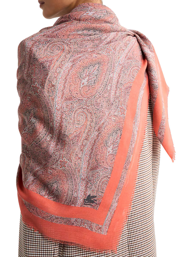 Etro Women Modal Shawl With Floral Paisley Pattern