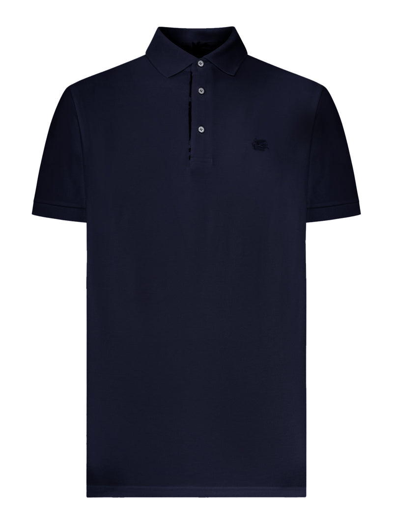 Etro Men Cotton Polo Shirt With Printed Details
