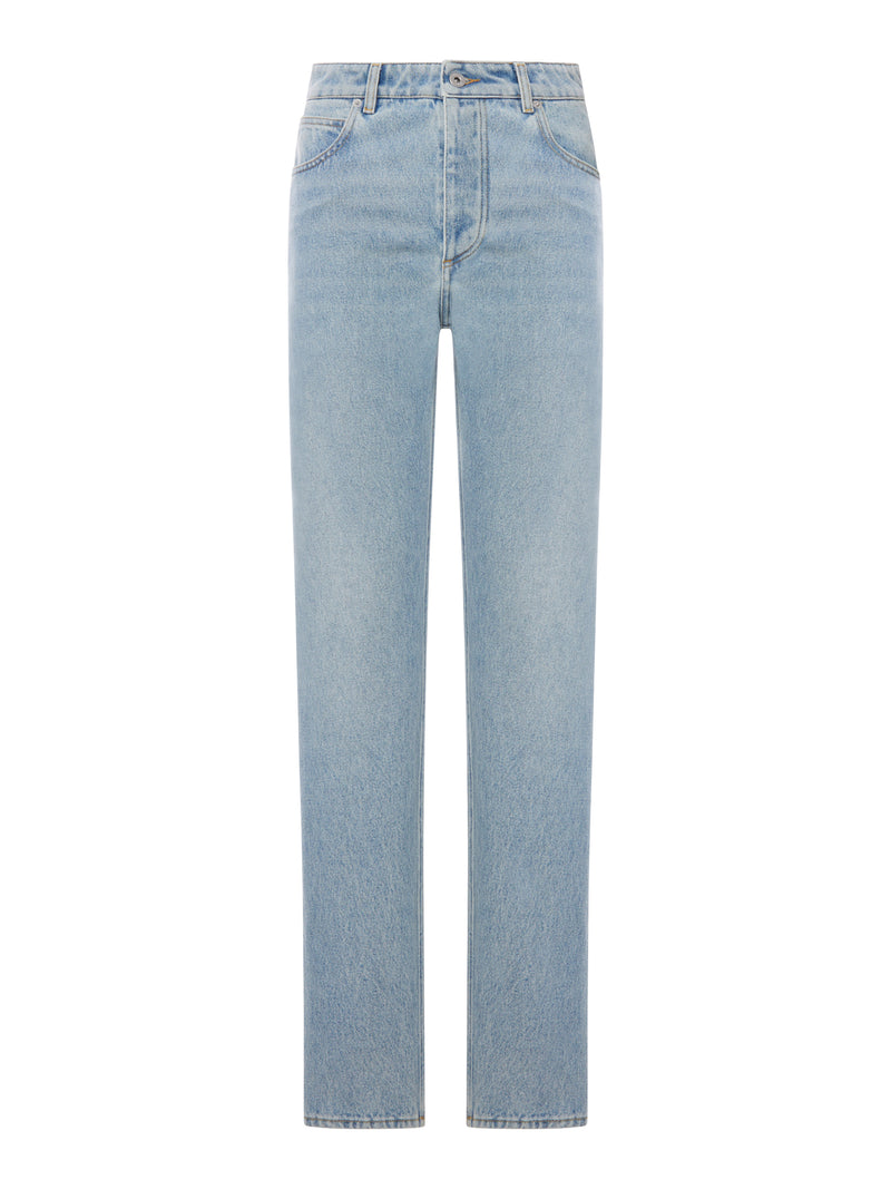 Bottega Veneta Women Straight Leg Denim Jeans, Light Wash