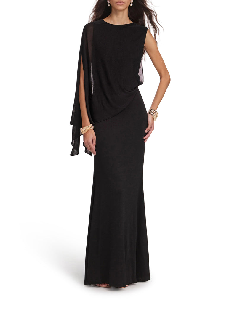 Self-Portrait Women Long One-Shoulder Knit Dress
