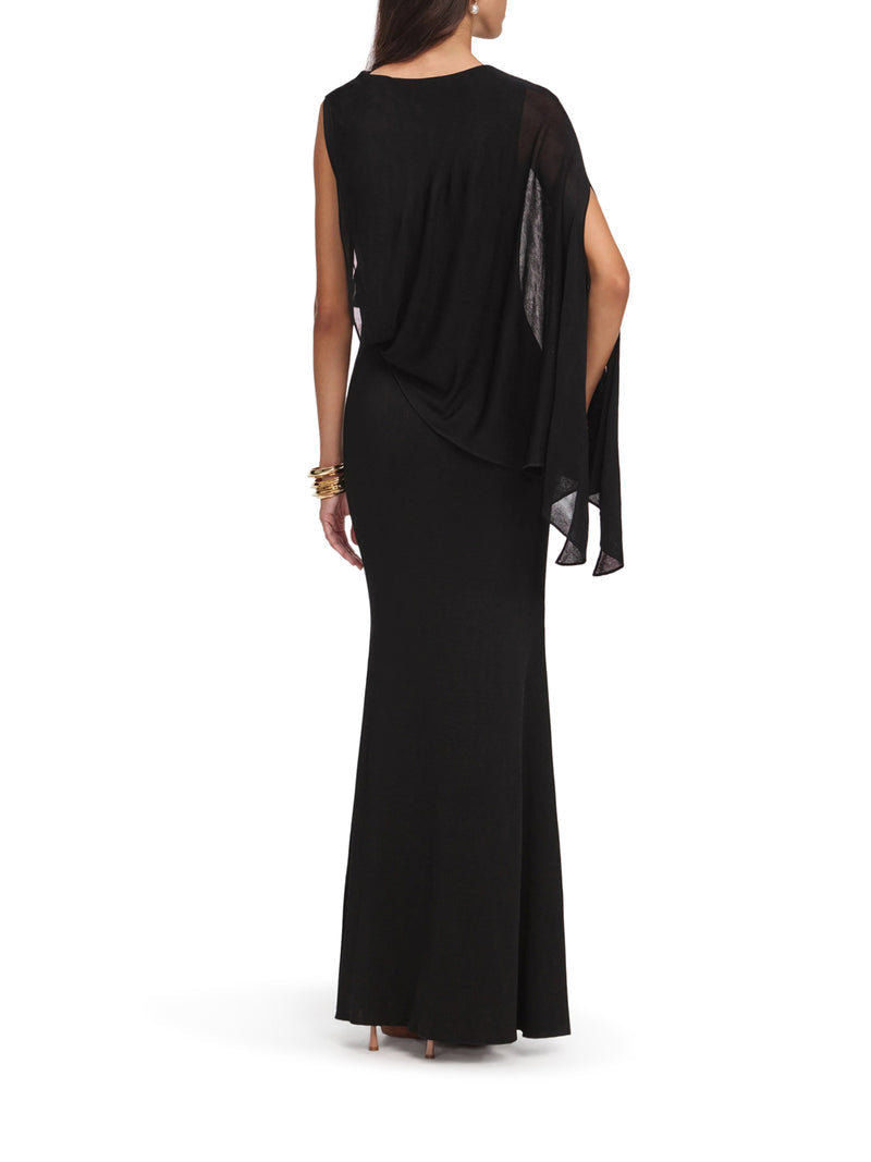 Self-Portrait Women Long One-Shoulder Knit Dress
