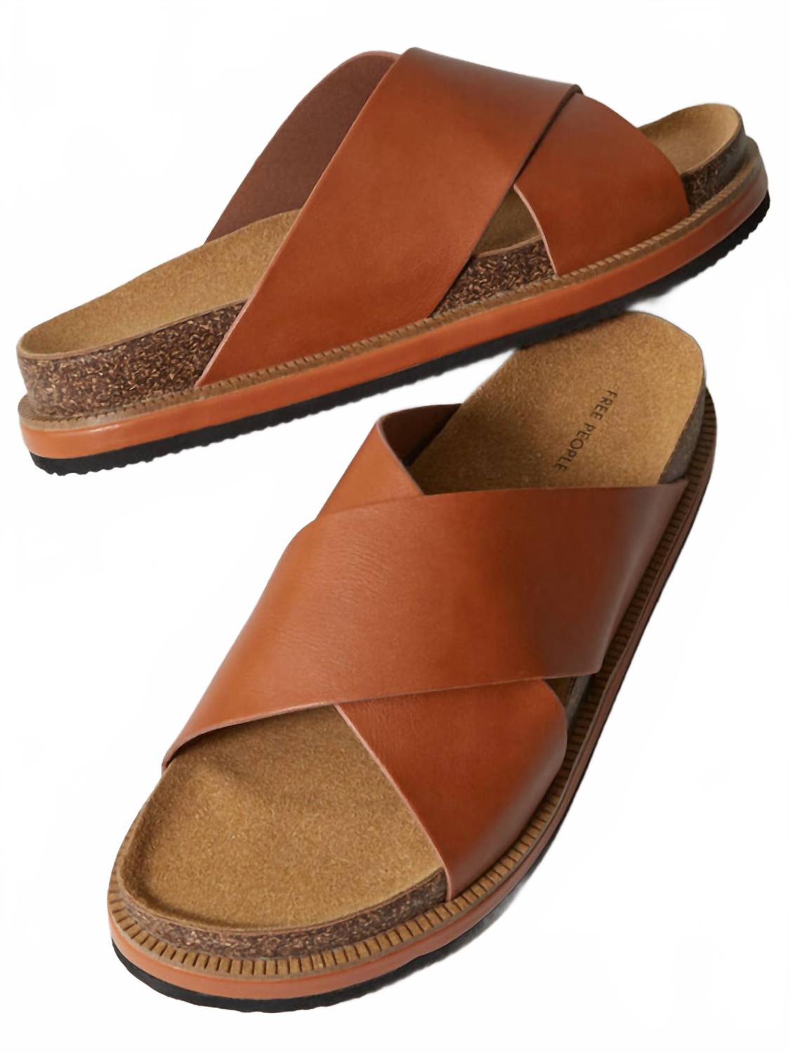 Women's Sidelines Footbed Sandal In Cognac