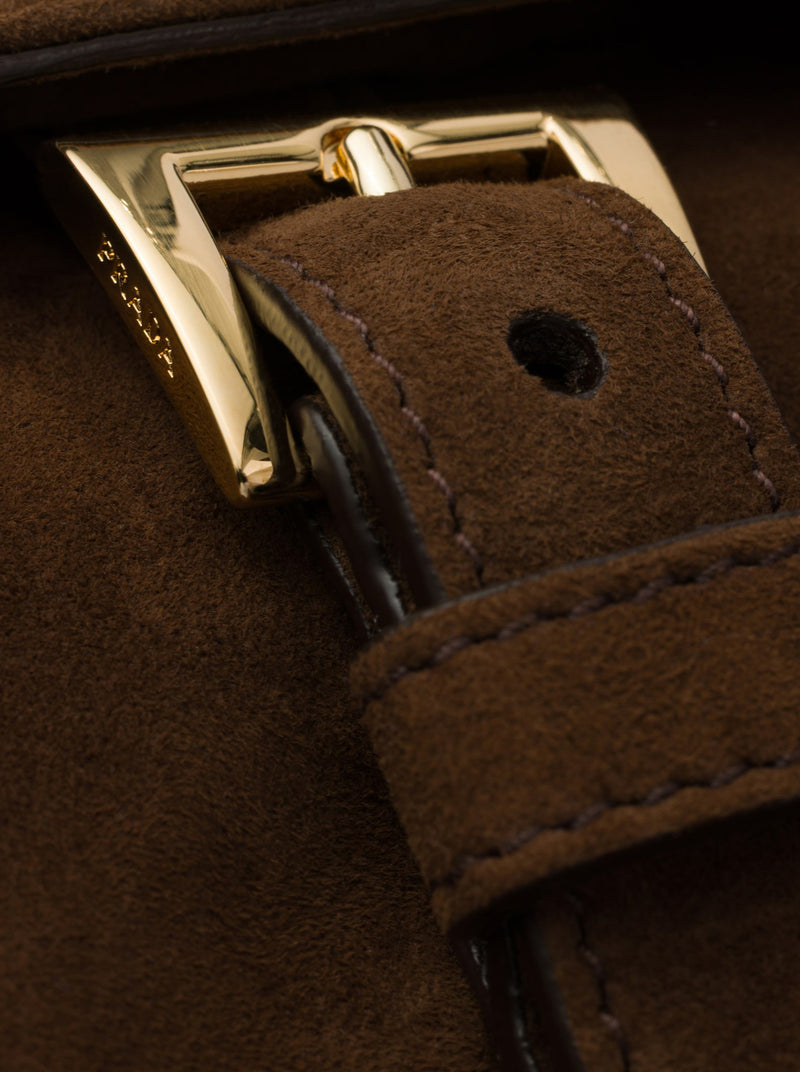 Prada Women Explore Medium Suede Shoulder Bag
