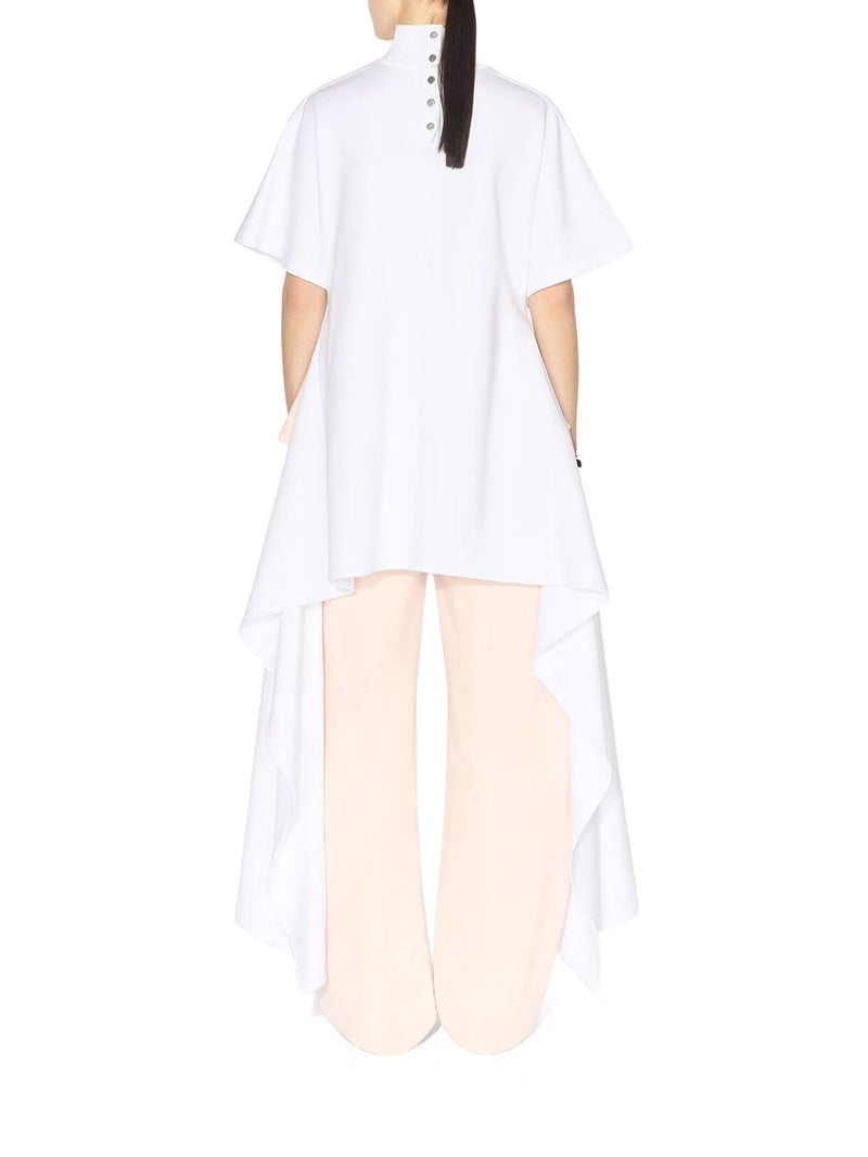 Alaia Women Asymmetric Cotton Jersey T-Shirt