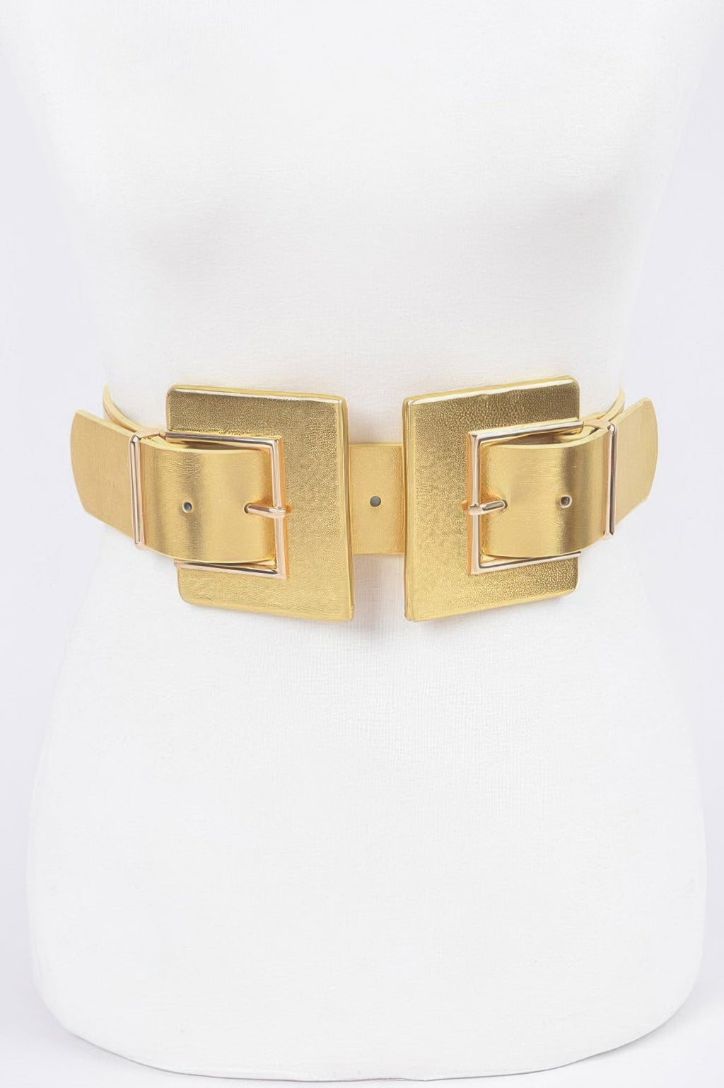 Two Buckle Plus Size Elastic Belt