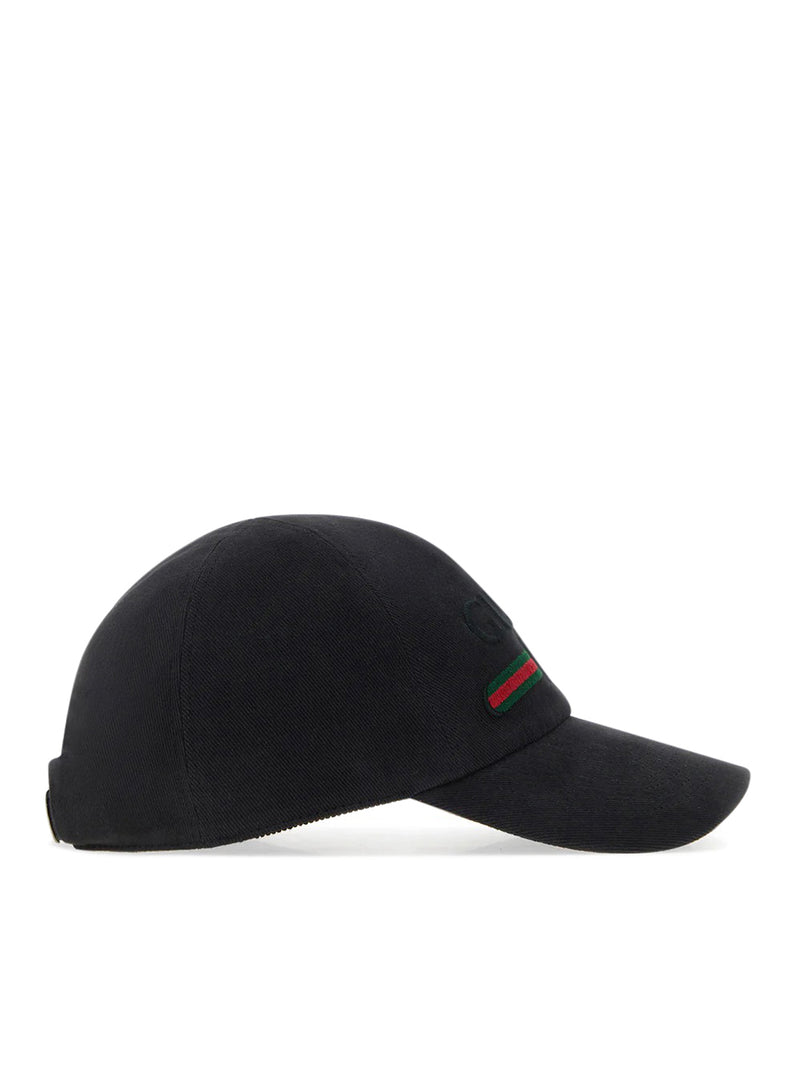 Gucci Men Cotton Baseball Cap With Embroidery
