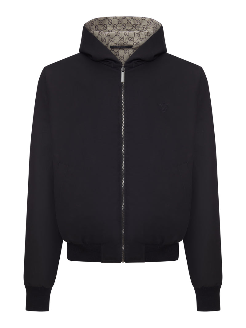 Gucci Men Reversible Zip-Up Jacket In Cotton Fabric