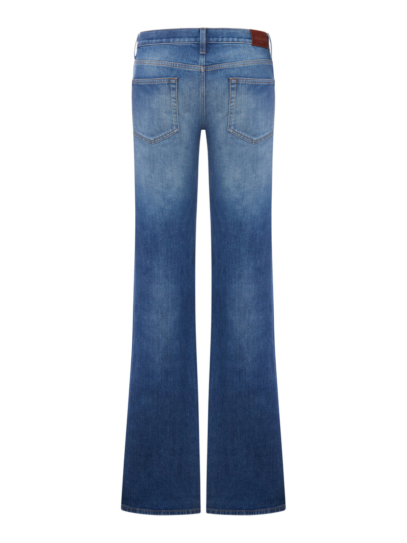 Gucci Women Stretch Cotton Jeans With Hook