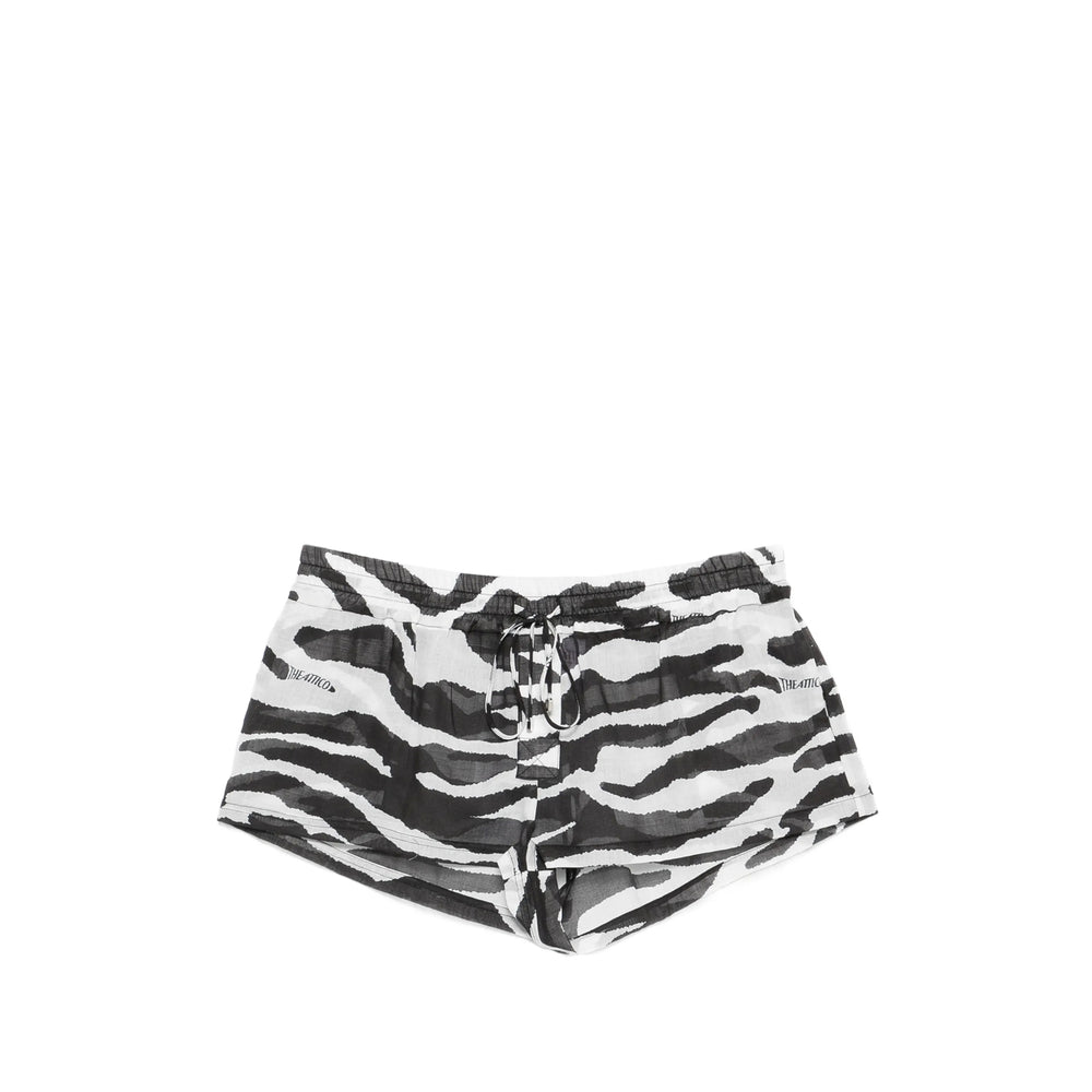 The Attico White Shorts - Mini Shorts Women