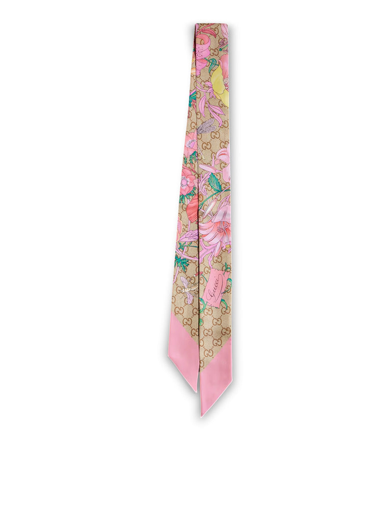 Gucci Women Flora Scarf In Printed Silk
