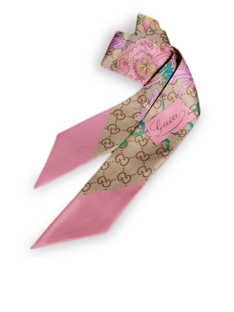 Gucci Women Flora Scarf In Printed Silk