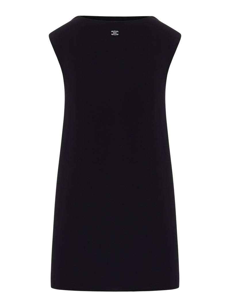 Celine Women Wool Blend Dress With Triomphe Logo