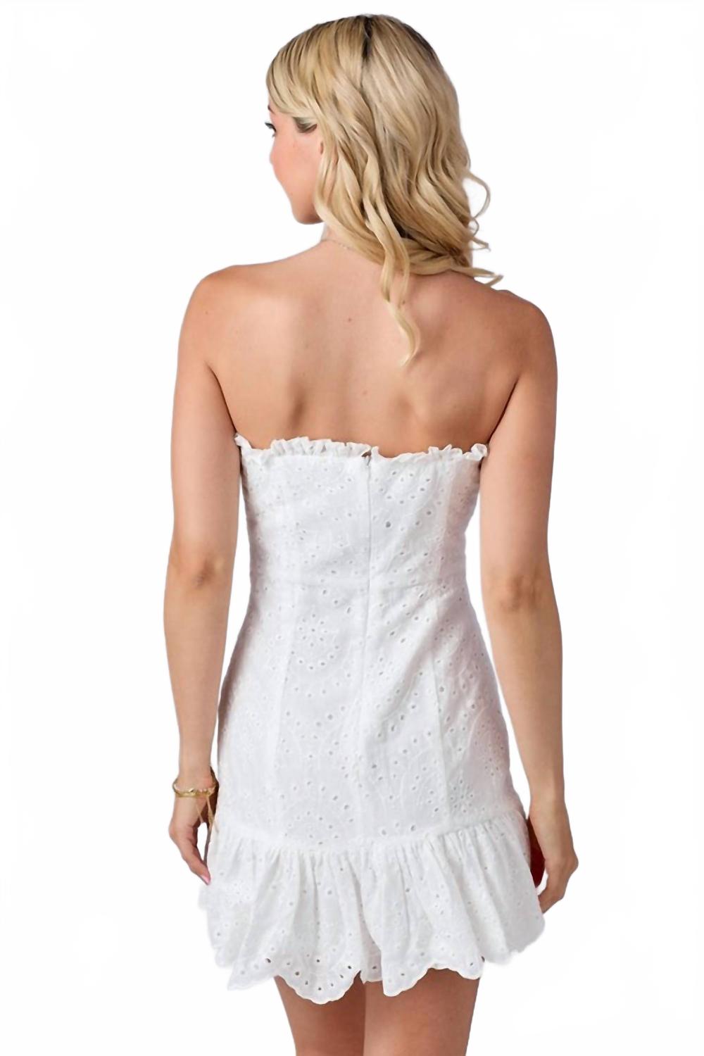 Next To You Frilled Mini Dress In White
