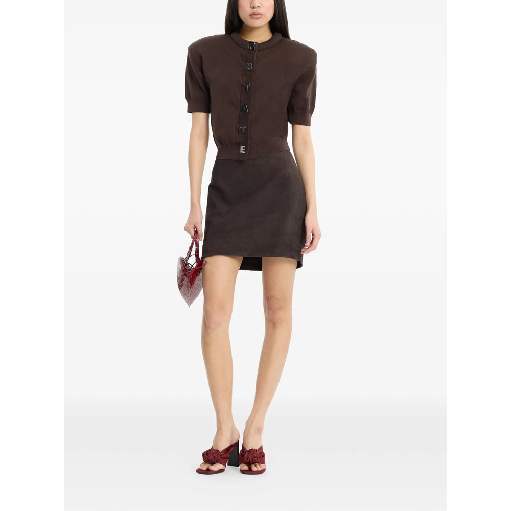 Rotate Brown Skirts - Fitted Skirts Women