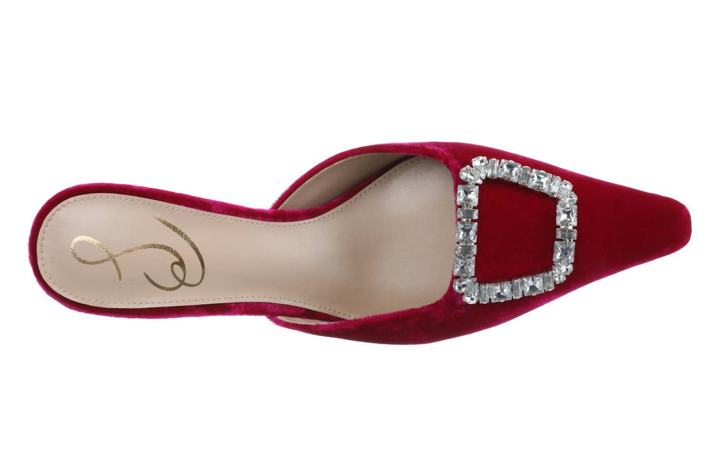 Women's Britt Jewel Mules In Raseberry Velvet