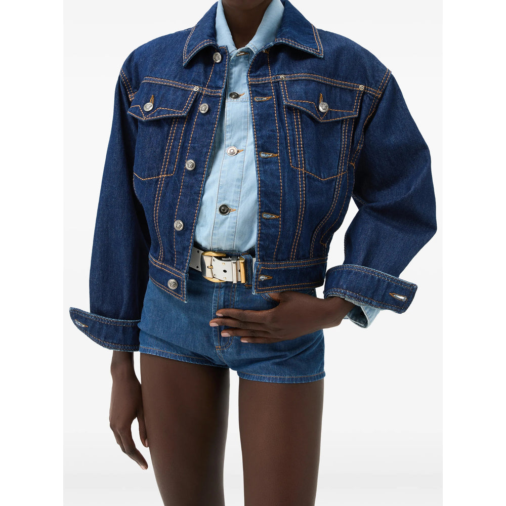 Versace Blue Jackets - Denim Jackets Women
