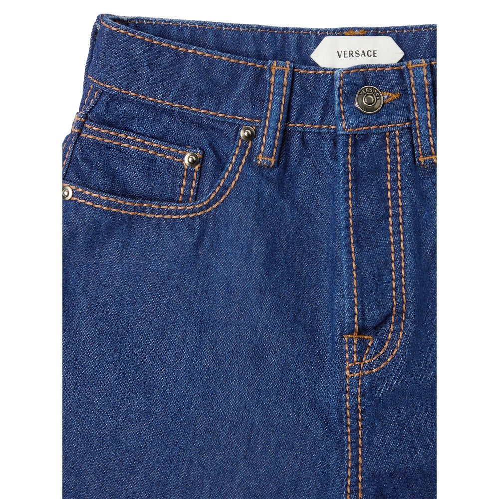 Versace Blue Denim - Straight-Leg Jeans Women