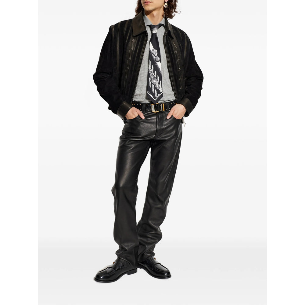 Versace Black Jackets - Leather Jackets Men