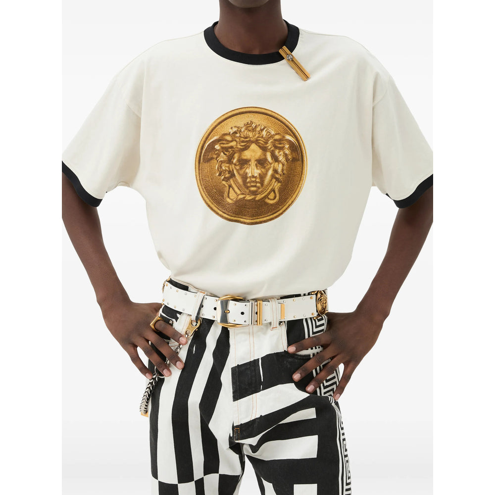 Versace White T-Shirts & Vests - T-Shirts Men