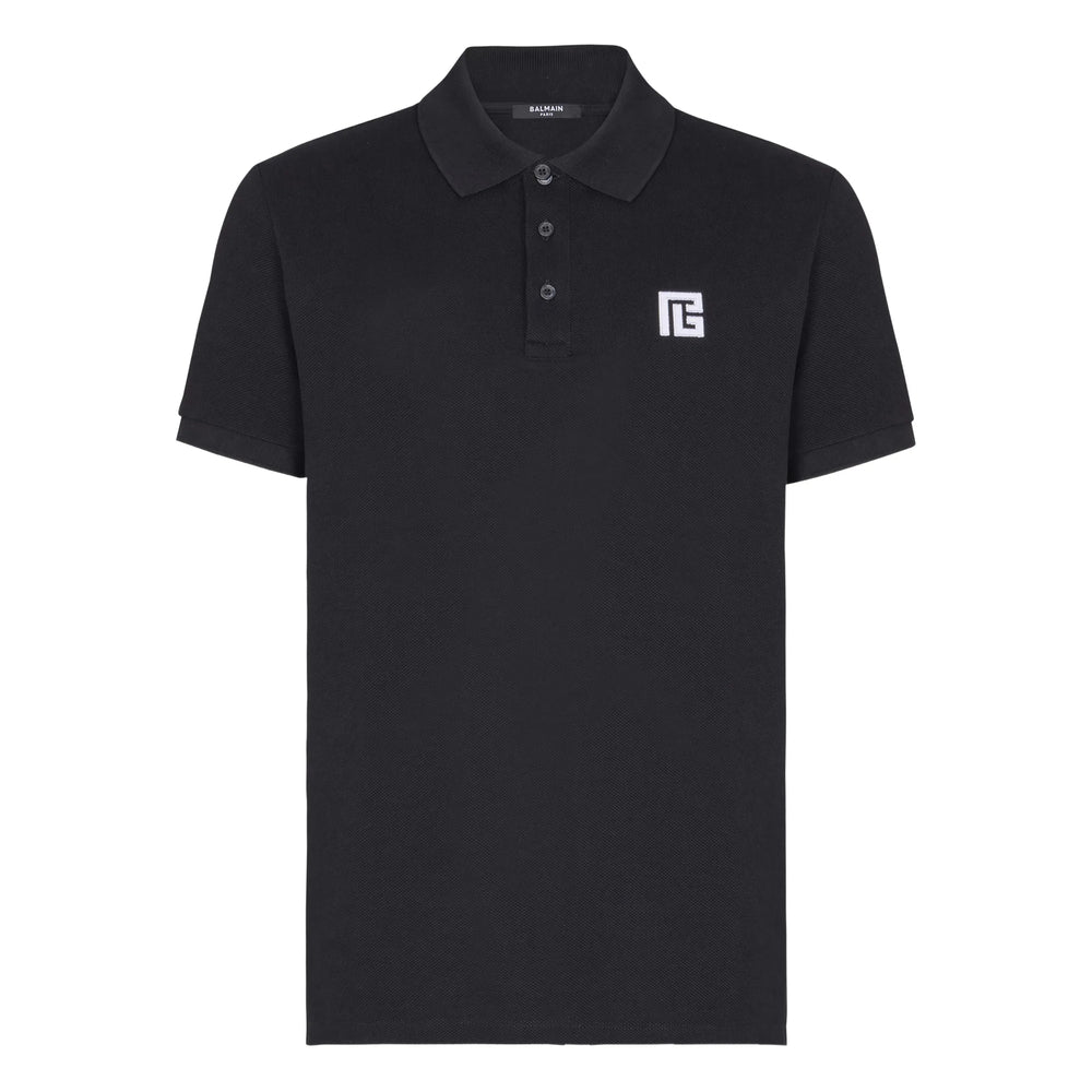 Balmain Black Polo Shirts Men