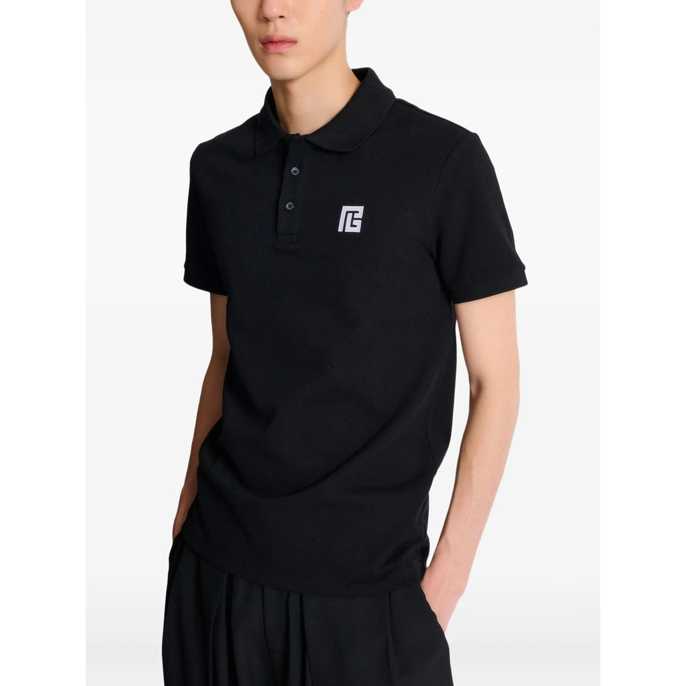 Balmain Black Polo Shirts Men