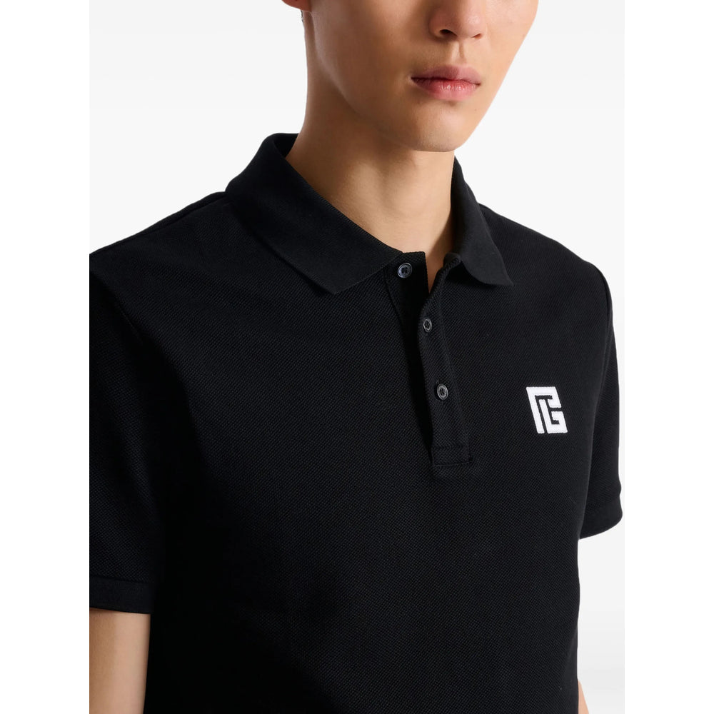 Balmain Black Polo Shirts Men